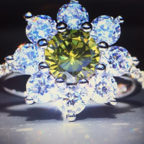 Handmade Jewelry - OLIVINE Wedding band 925 silver filled size 7